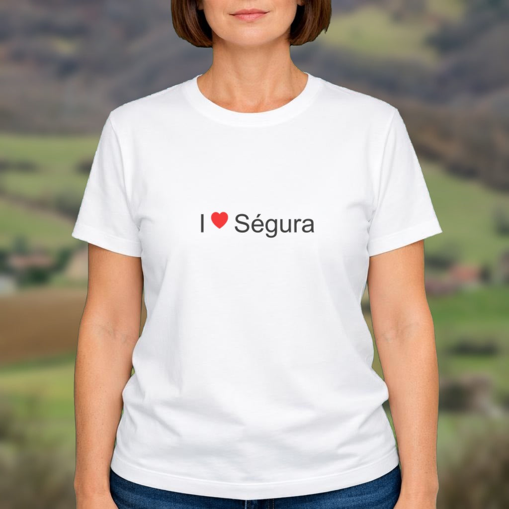 T-shirt I love Ségura porté