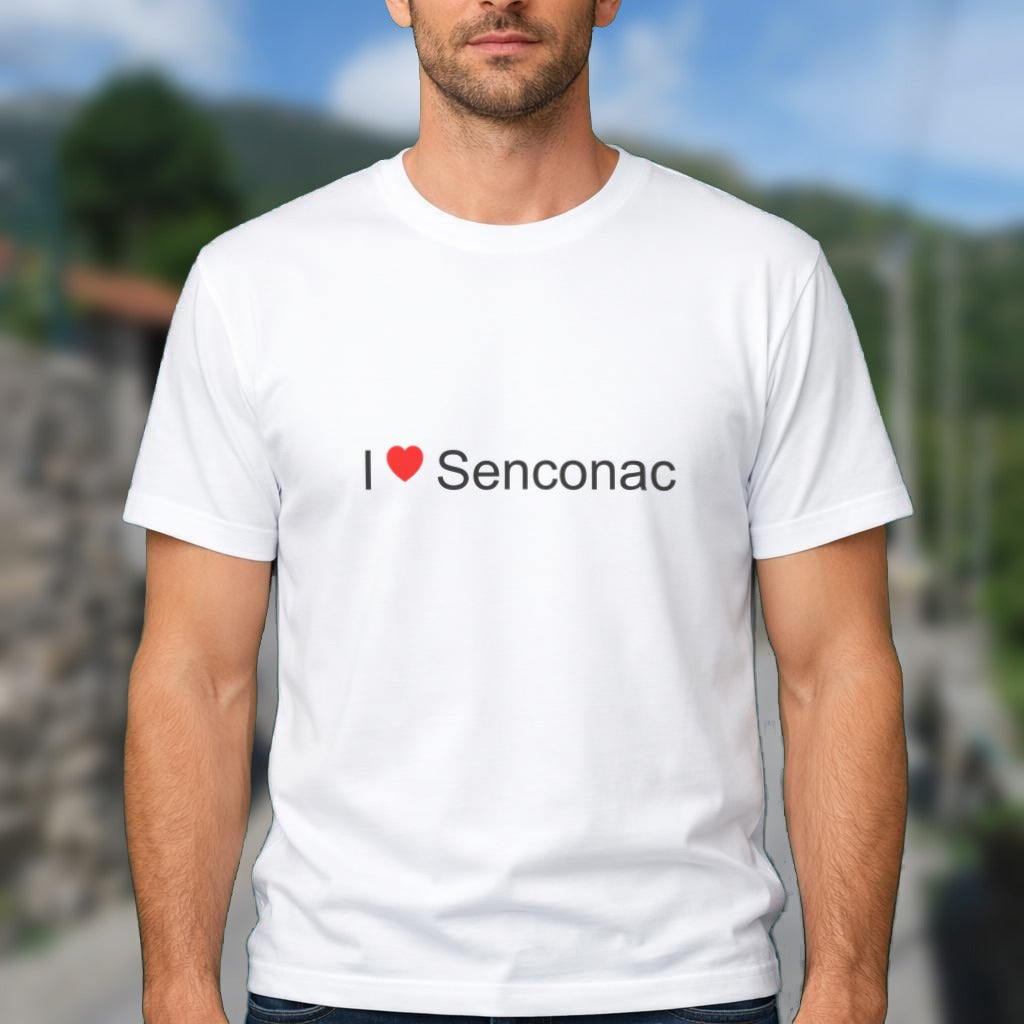 T-shirt I love Senconac porté