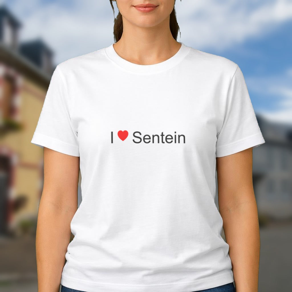 T-shirt I love Sentein porté