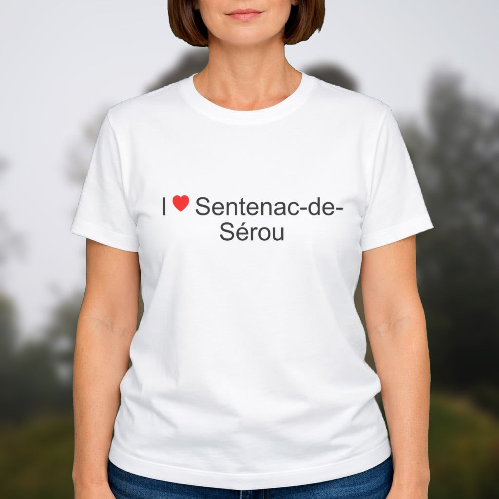 T-shirt I love Sentenac-de-Sérou porté