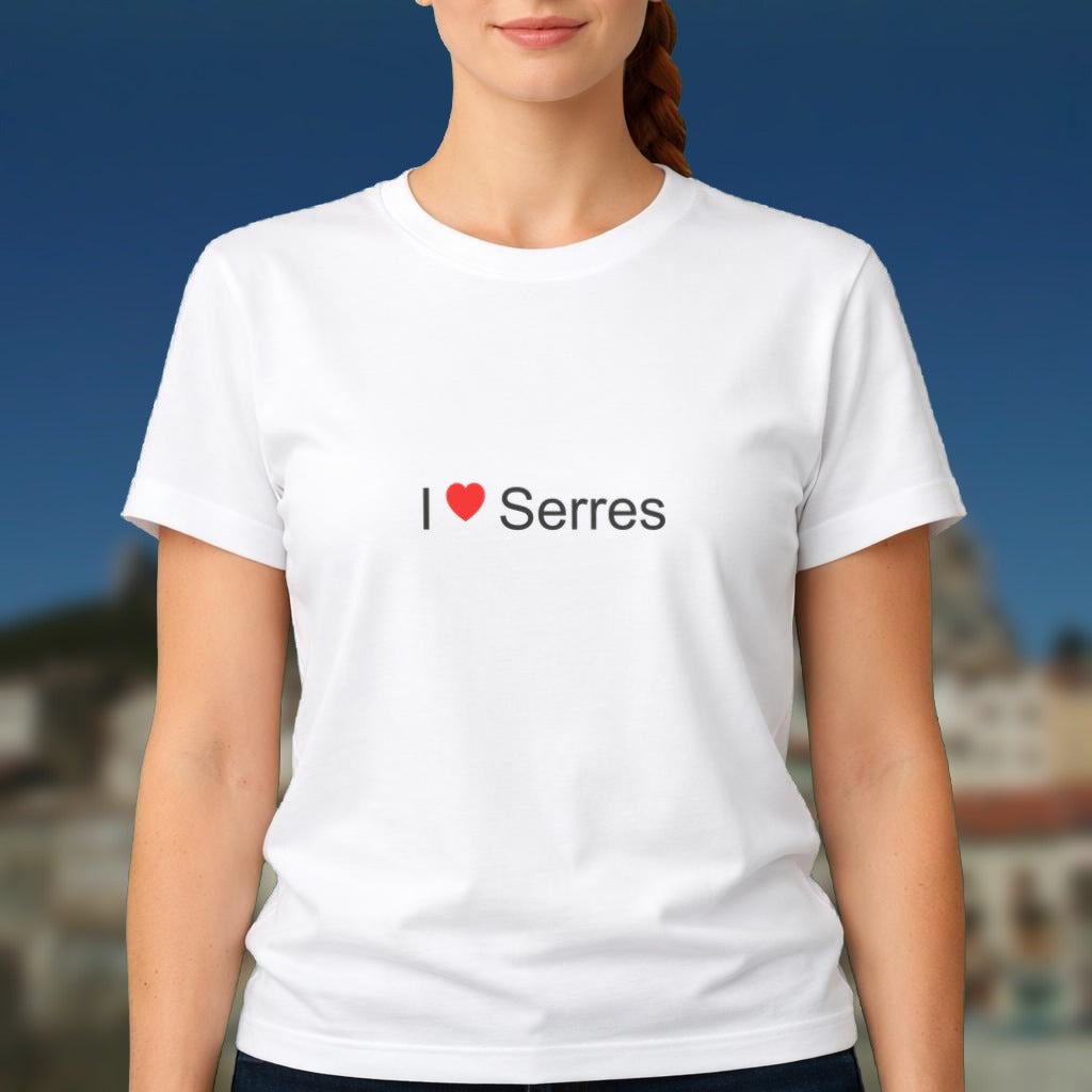 T-shirt I love Serres (05) porté