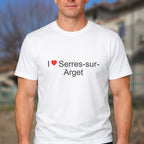 T-shirt I love Serres-sur-Arget porté