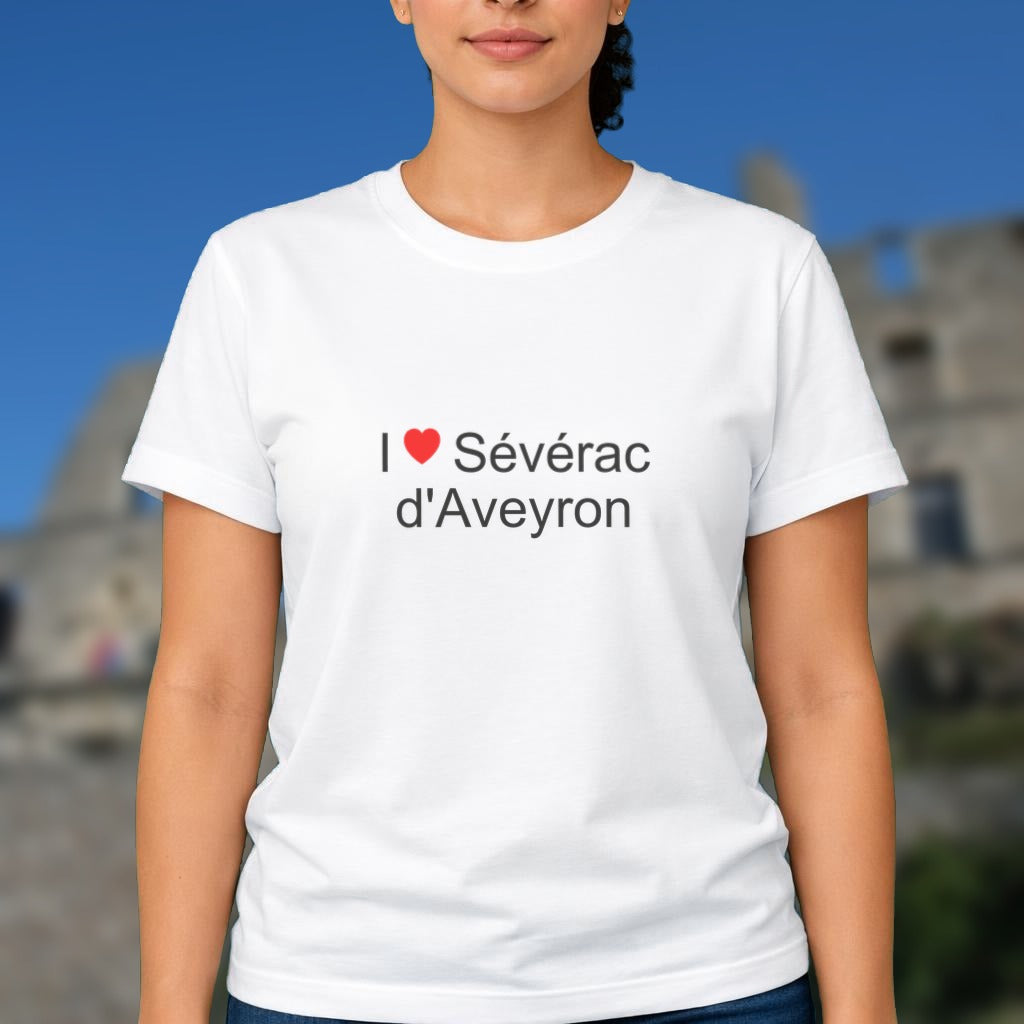 T-shirt I love Sévérac d'Aveyron porté