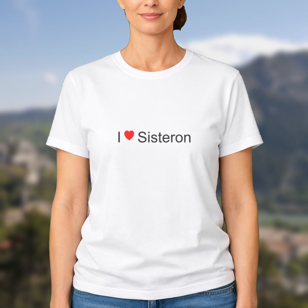 T-shirt I love Sisteron porté