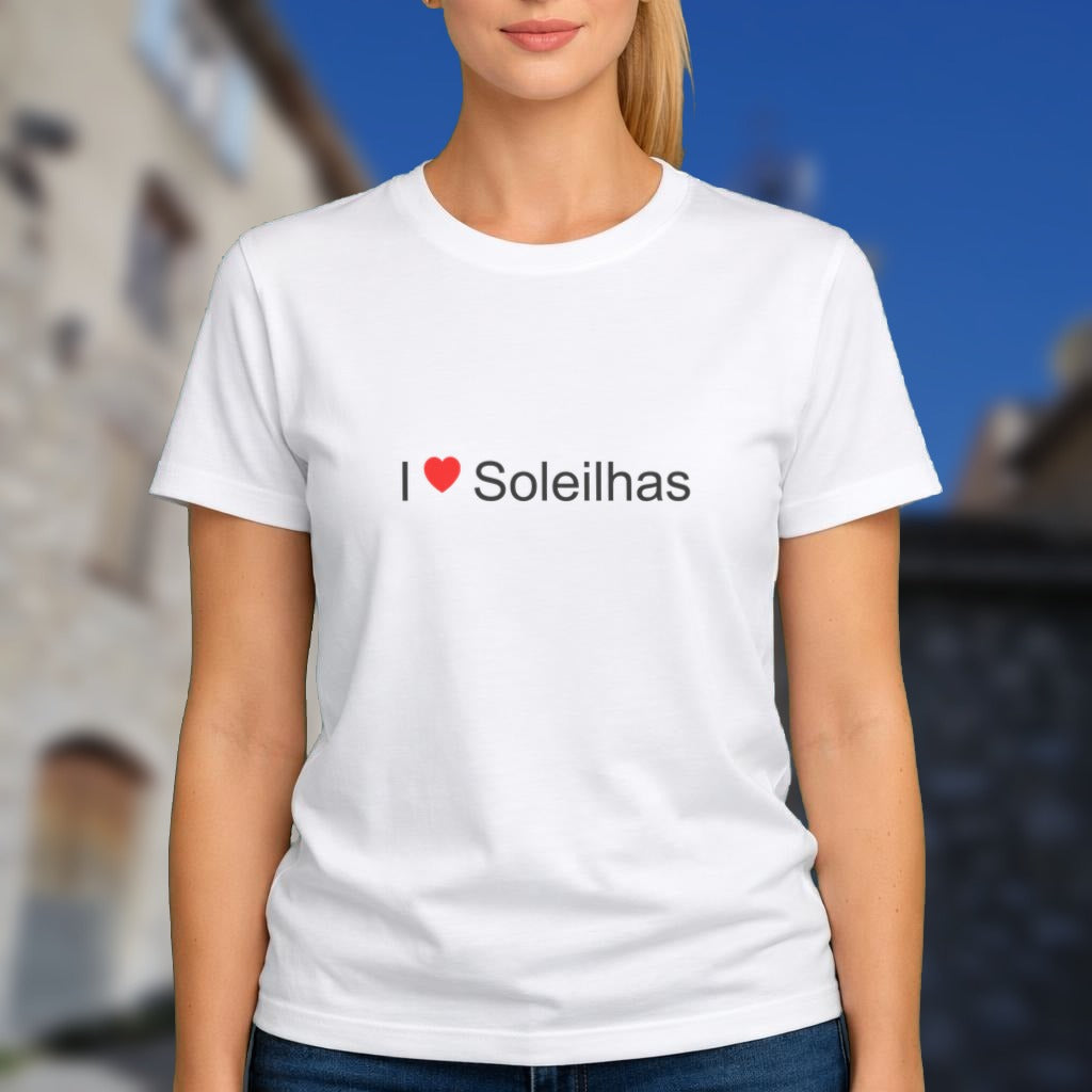 T-shirt I love Soleilhas porté