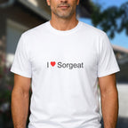 T-shirt I love Sorgeat porté