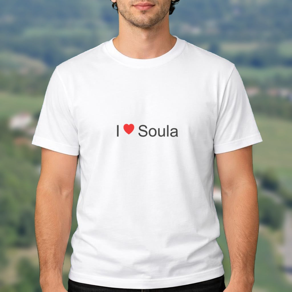 T-shirt I love Soula porté