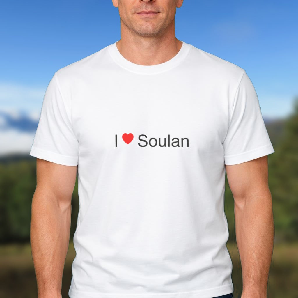 T-shirt I love Soulan porté