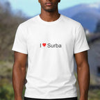 T-shirt I love Surba porté