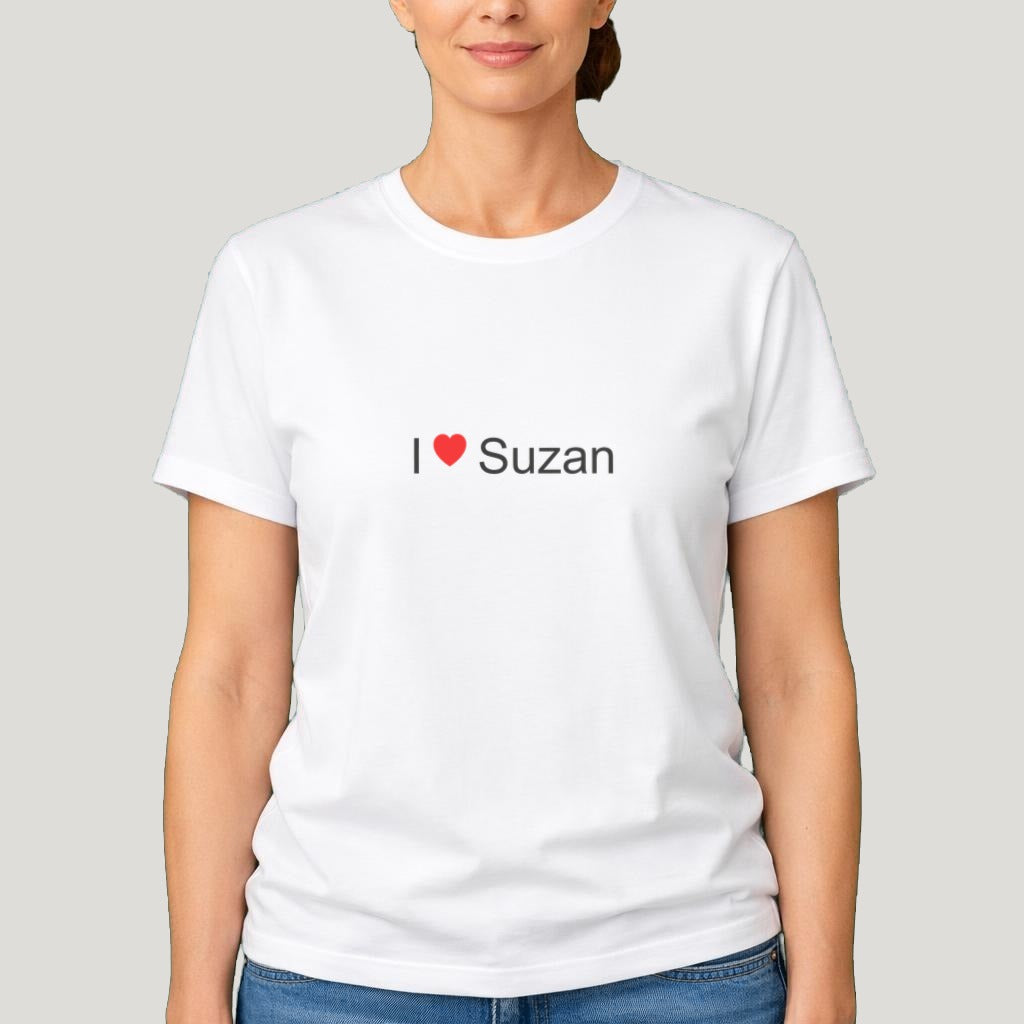 T-shirt I love Suzan porté
