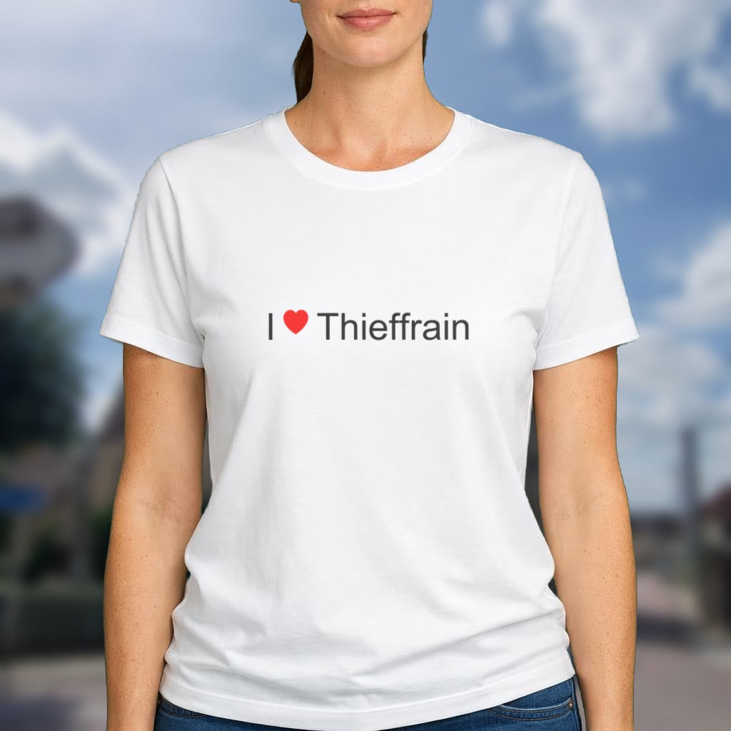 T-shirt I love Thieffrain porté