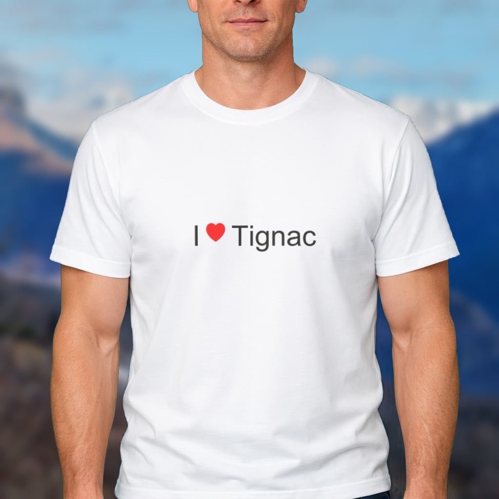 T-shirt I love Tignac porté