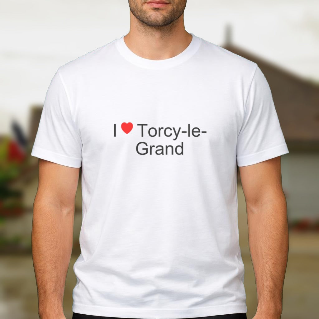 T-shirt I love Torcy-le-Grand (10) porté