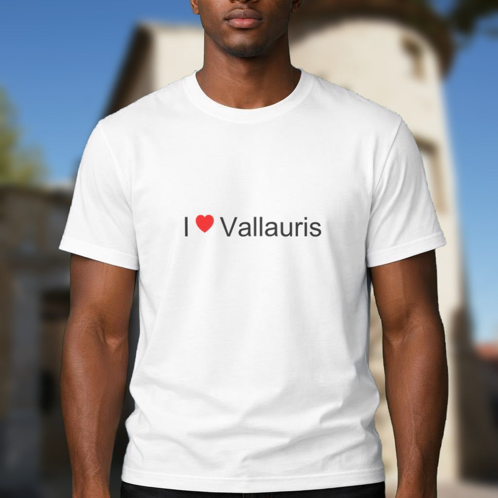 T-shirt I love Vallauris porté