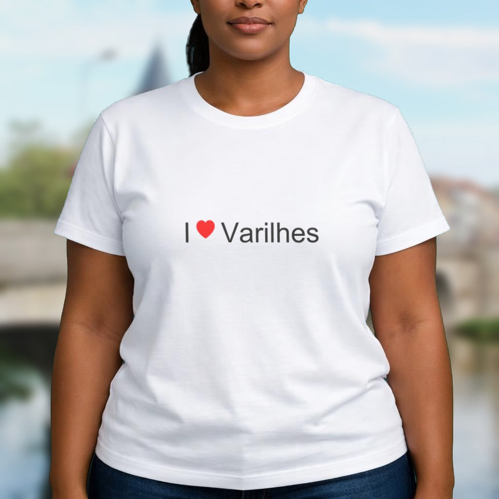 T-shirt I love Varilhes porté
