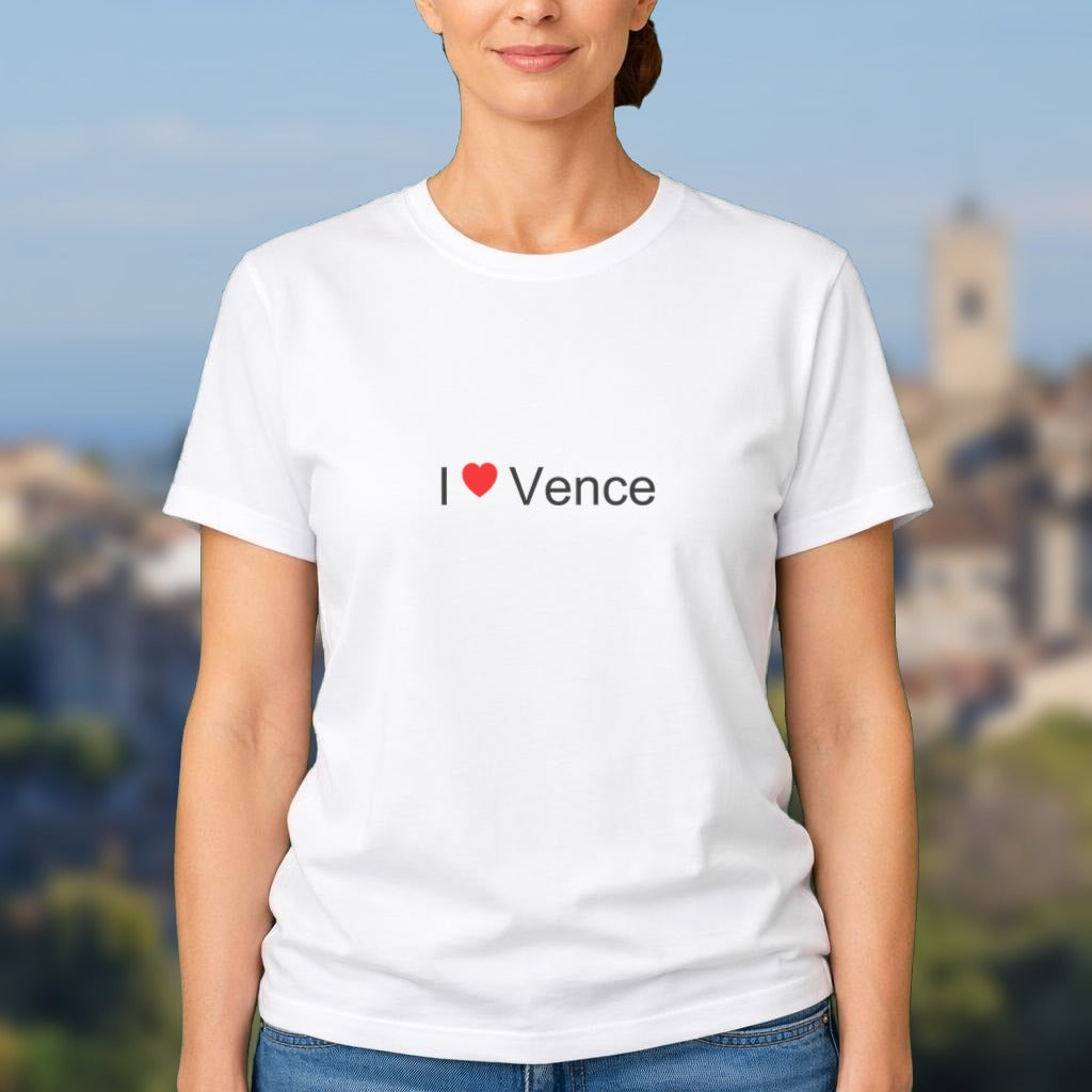 T-shirt I love Vence porté