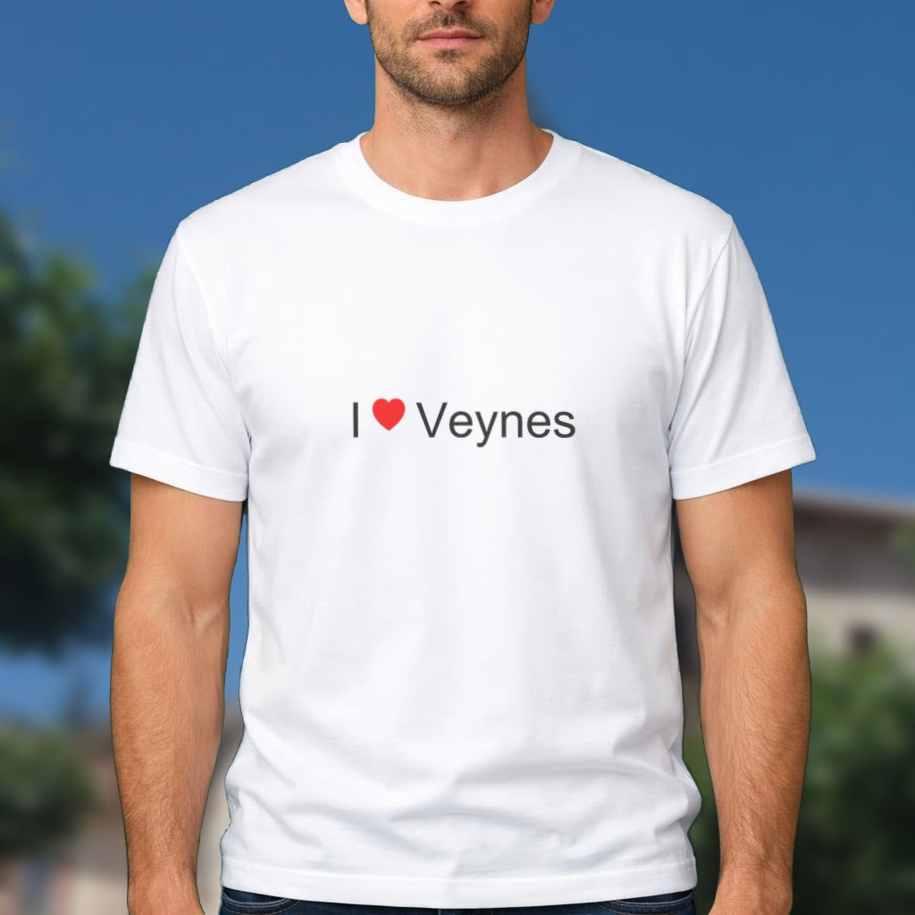 T-shirt I love Veynes porté