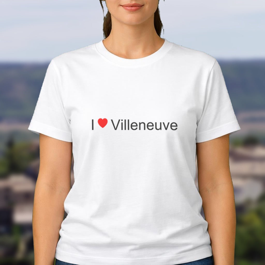 T-shirt I love Villeneuve (04) porté