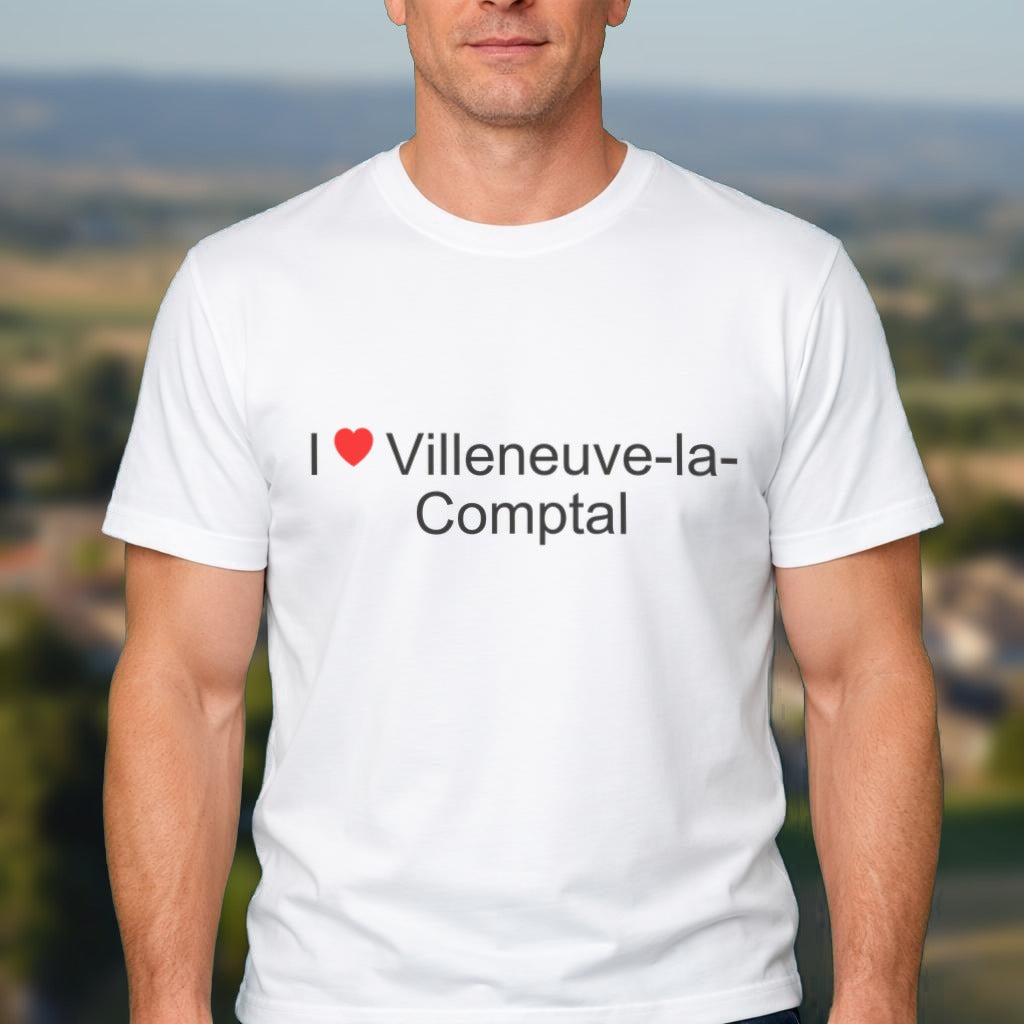 T-shirt I love Villeneuve-la-Comptal porté