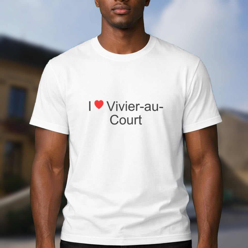 T-shirt I love Vivier-au-Court porté