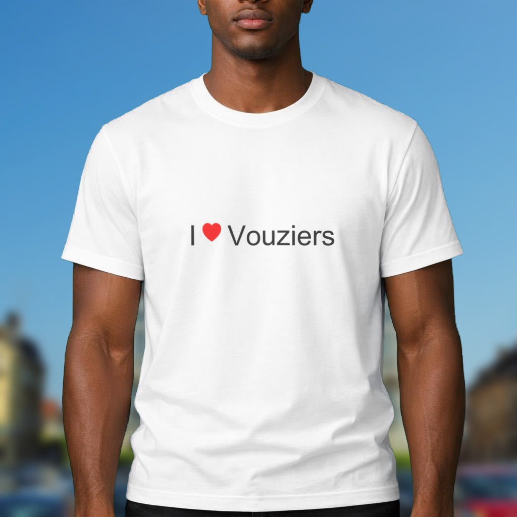 T-shirt I love Vouziers porté