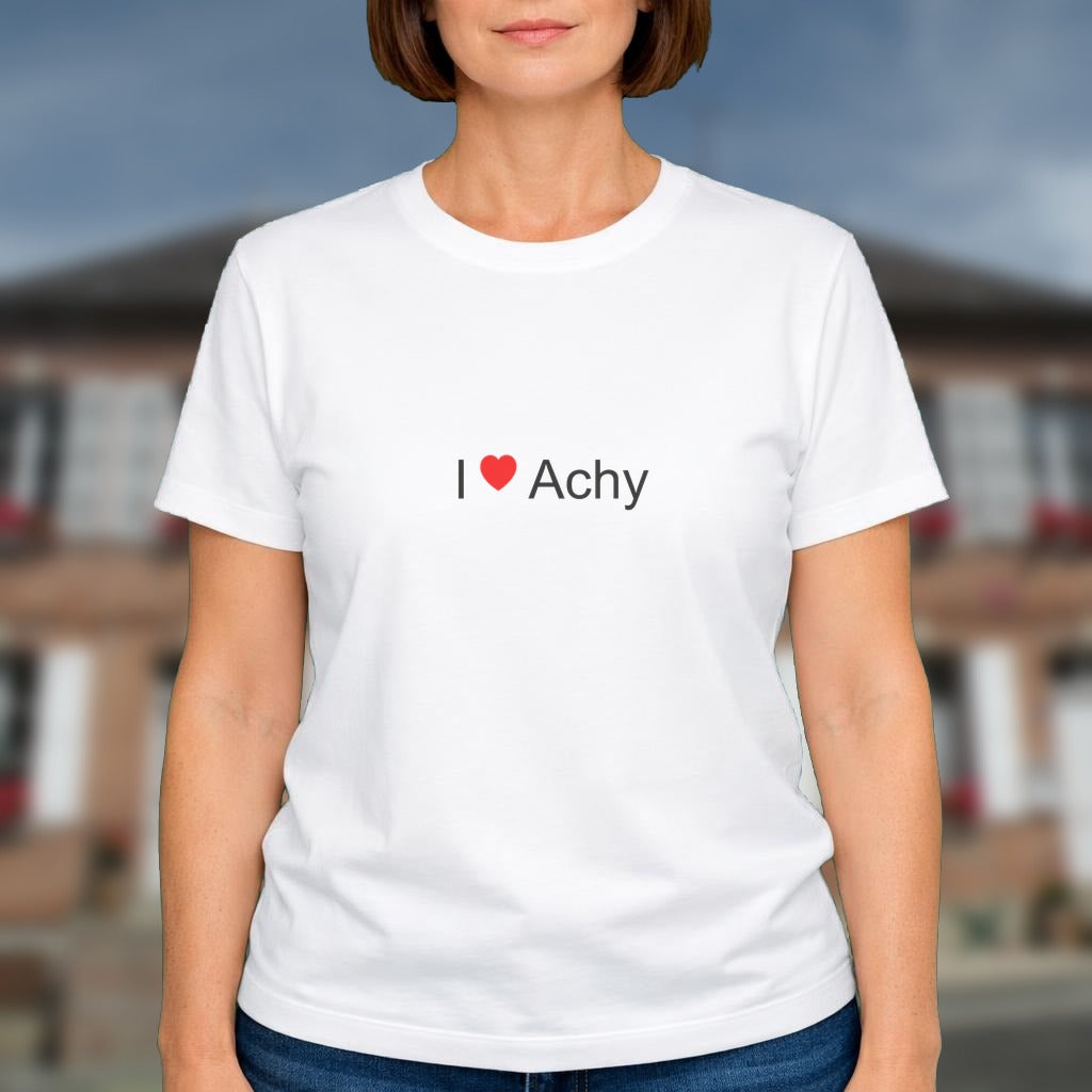 T-shirt I love Achy - cadeau souvenir Oise | Citeeshirt