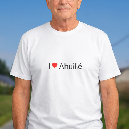 T-shirt I love ahuillé