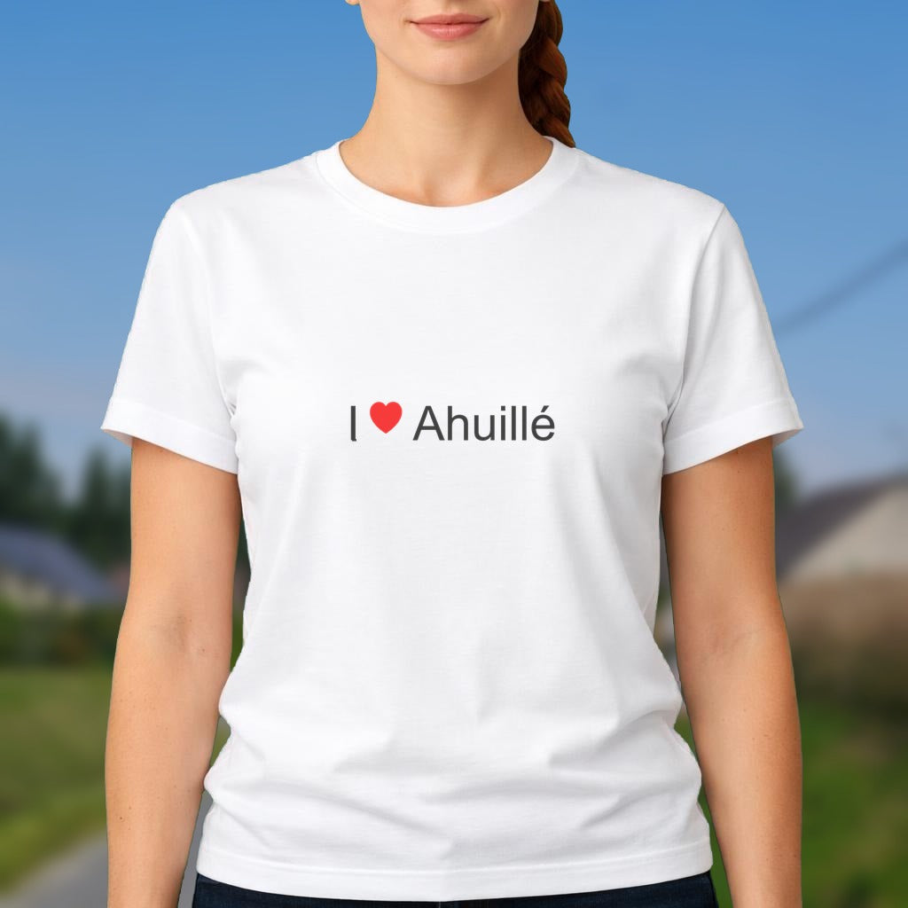 T-shirt I love ahuillé