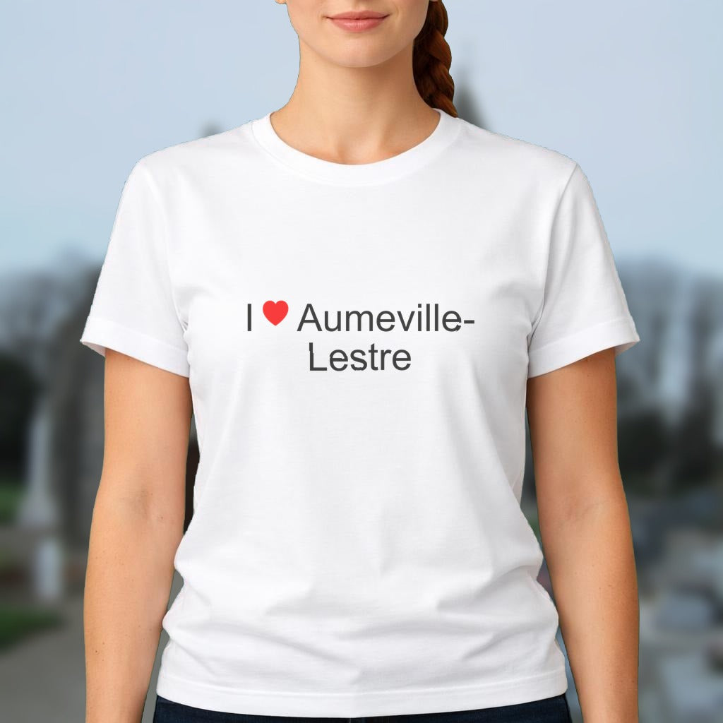 T-shirt I love aumeville-lestre