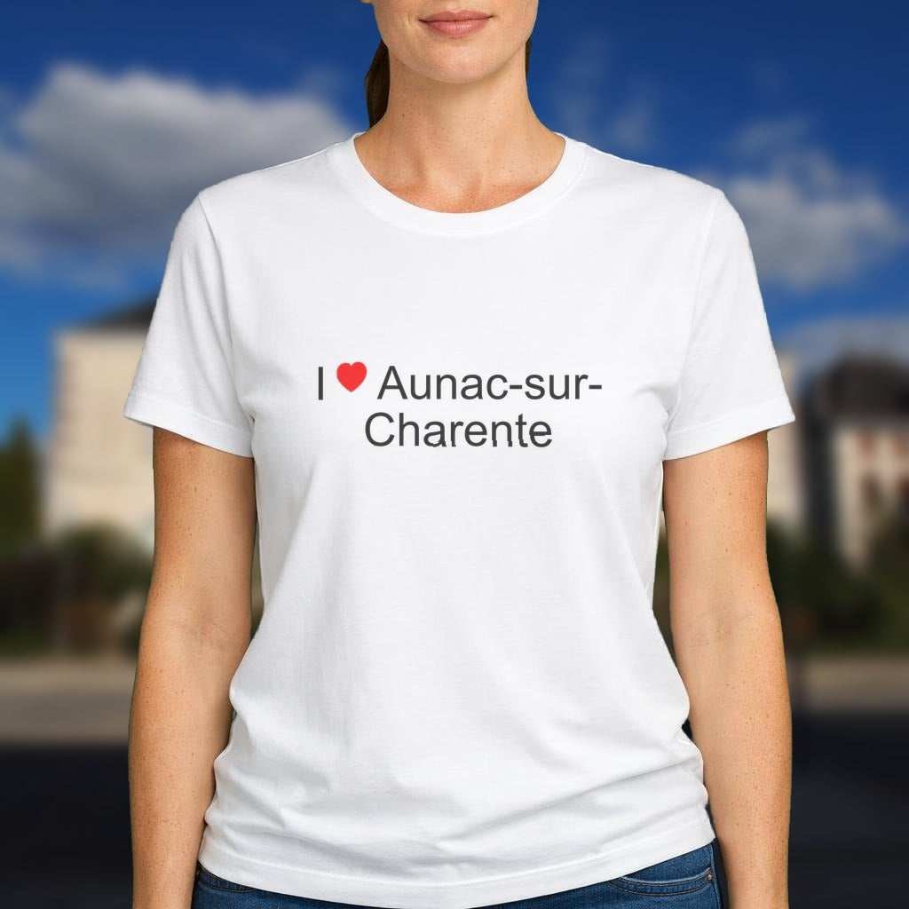 T-shirt I love aunac-sur-charente