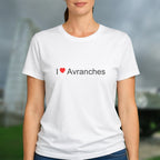 T-shirt I love Avranches - cadeau souvenir Manche - visuel 1