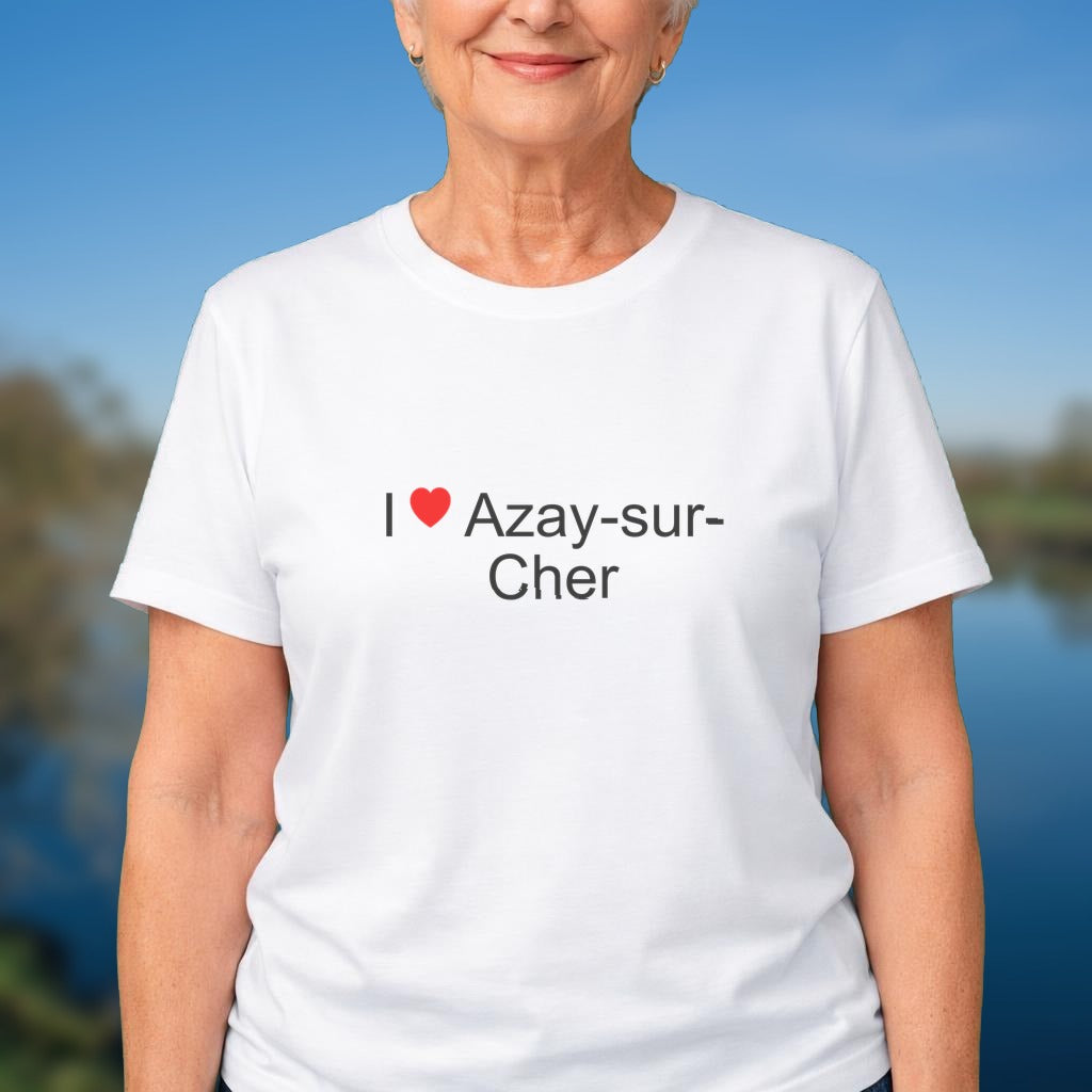 T-shirt I love azay-sur-cher