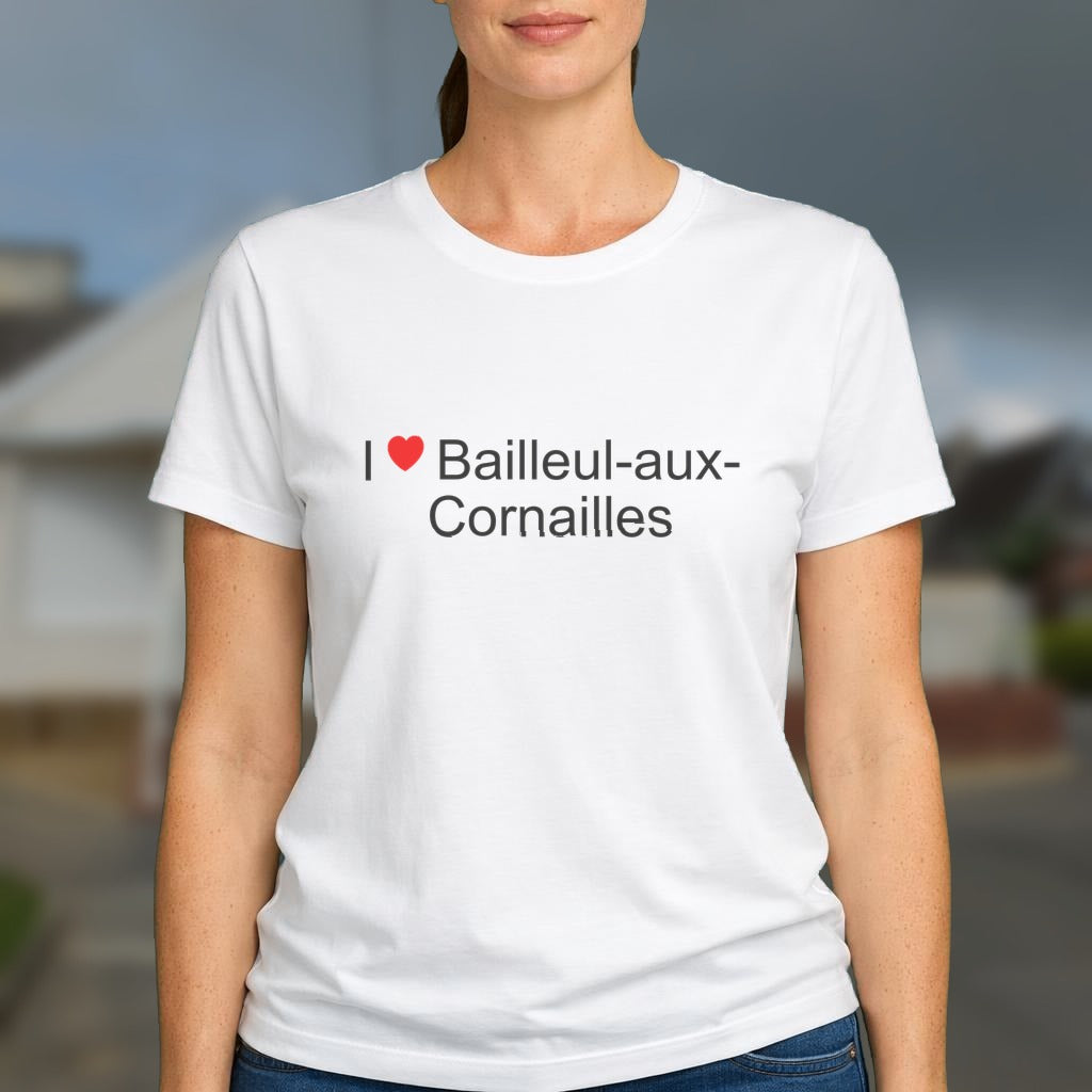 T-shirt I love bailleul-aux-cornailles