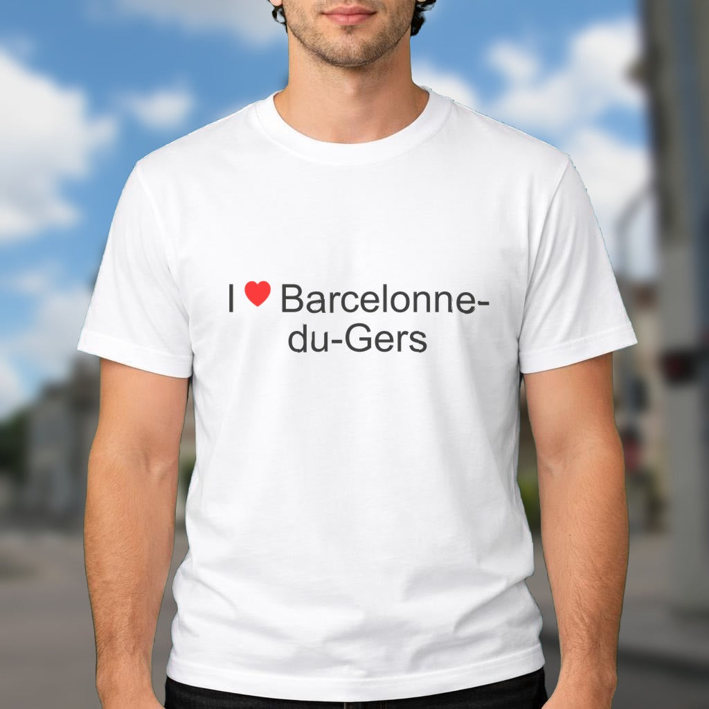 T-shirt I love barcelonne-du-gers