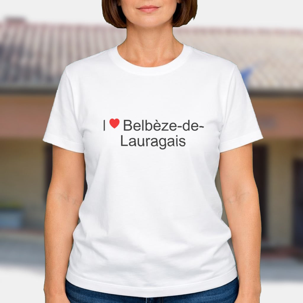 T-shirt I love belbèze-de-lauragais
