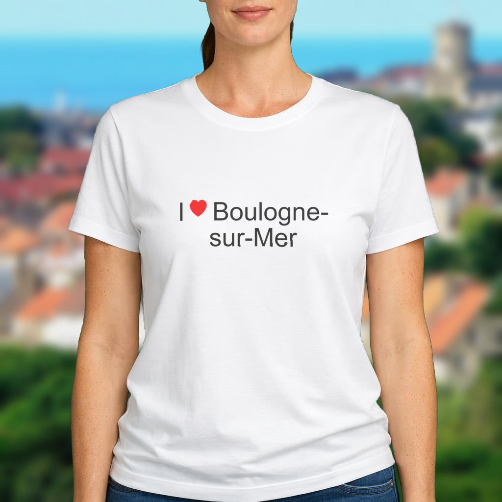 T-shirt I love boulogne-sur-mer