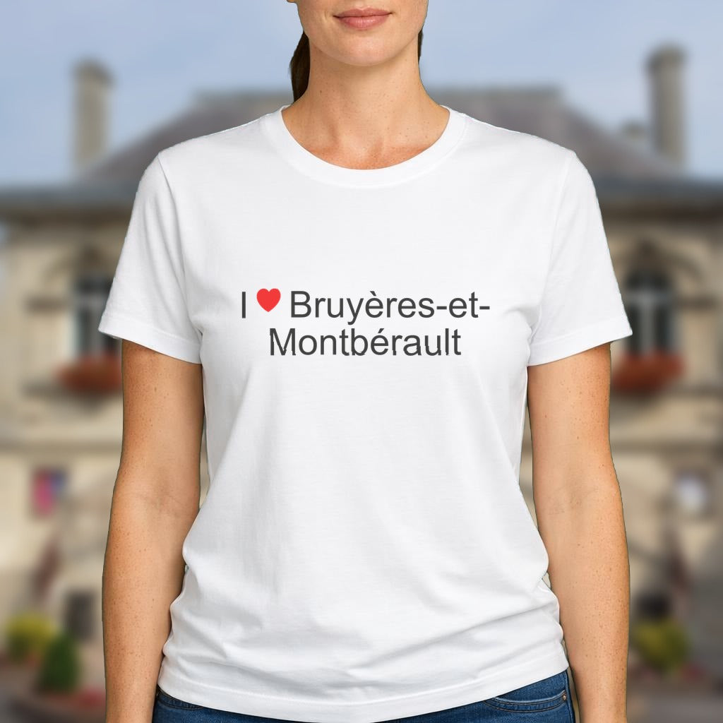 T-shirt I love bruyères-et-montbérault