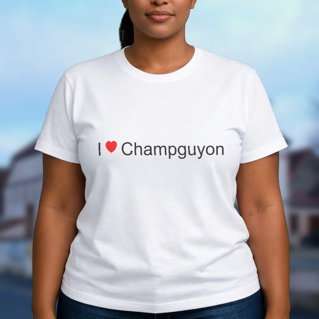 T-shirt I love champguyon