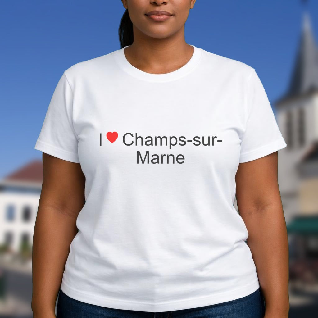 T-shirt I love champs-sur-marne