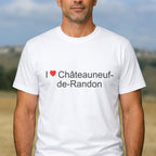 T-shirt I love châteauneuf-de-randon