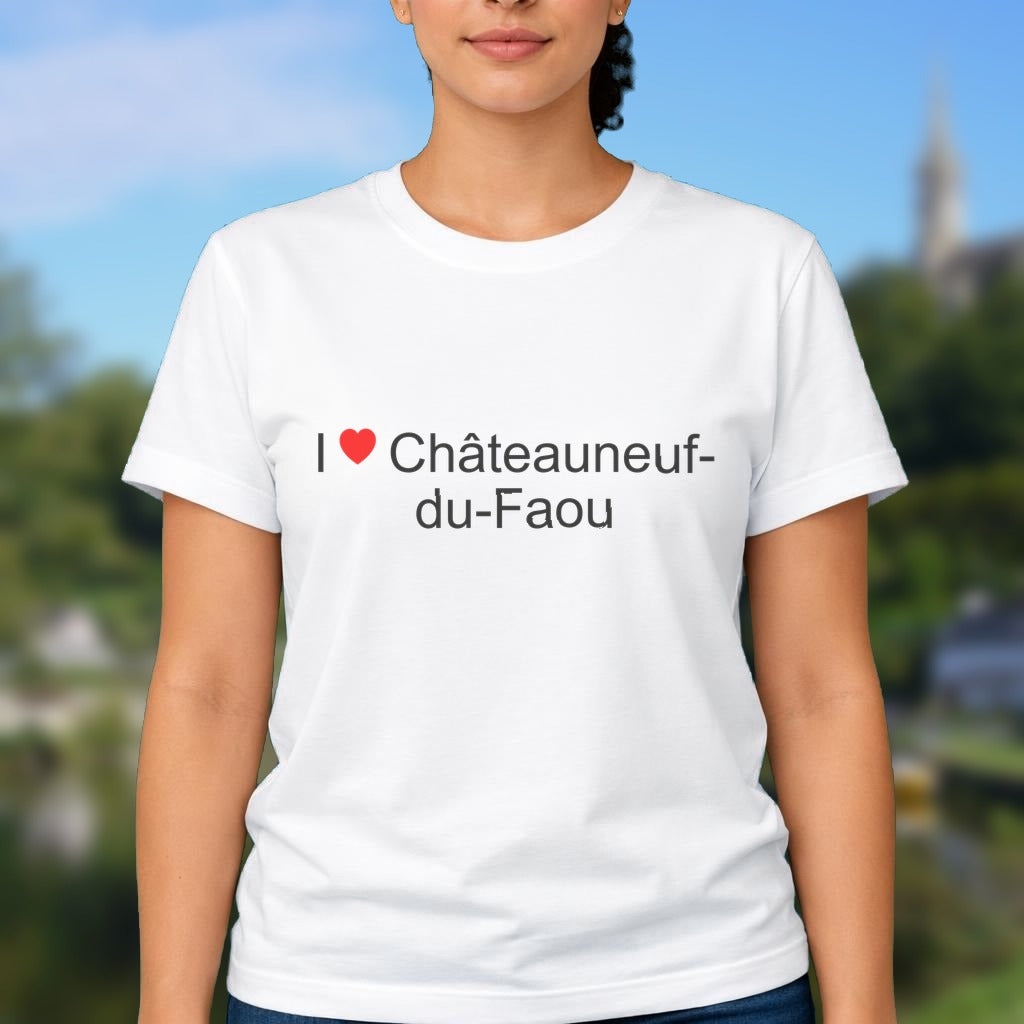 T-shirt I love châteauneuf-du-faou