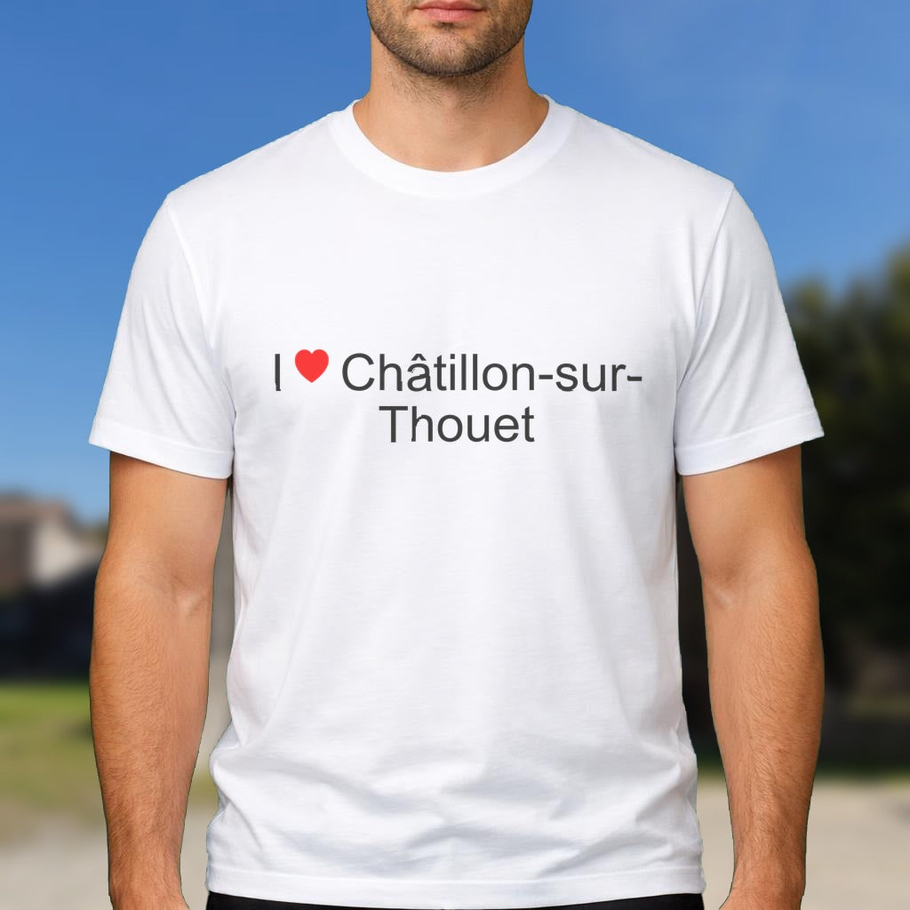 T-shirt I love châtillon-sur-thouet