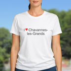 T-shirt I love chavannes-les-grands