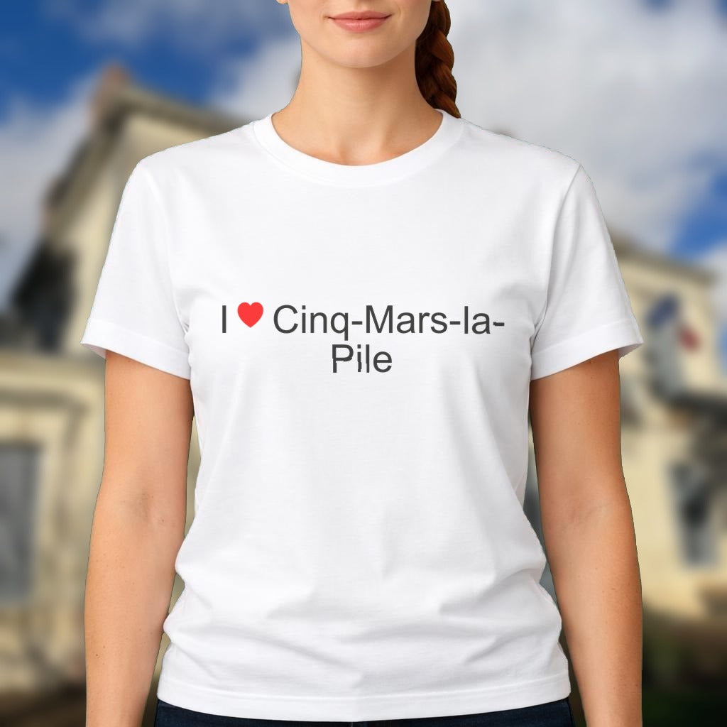 T-shirt I love cinq-mars-la-pile