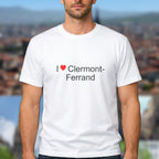 T-shirt I love Clermont-Ferrand - cadeau souvenir Puy-de-Dôme - visuel 1
