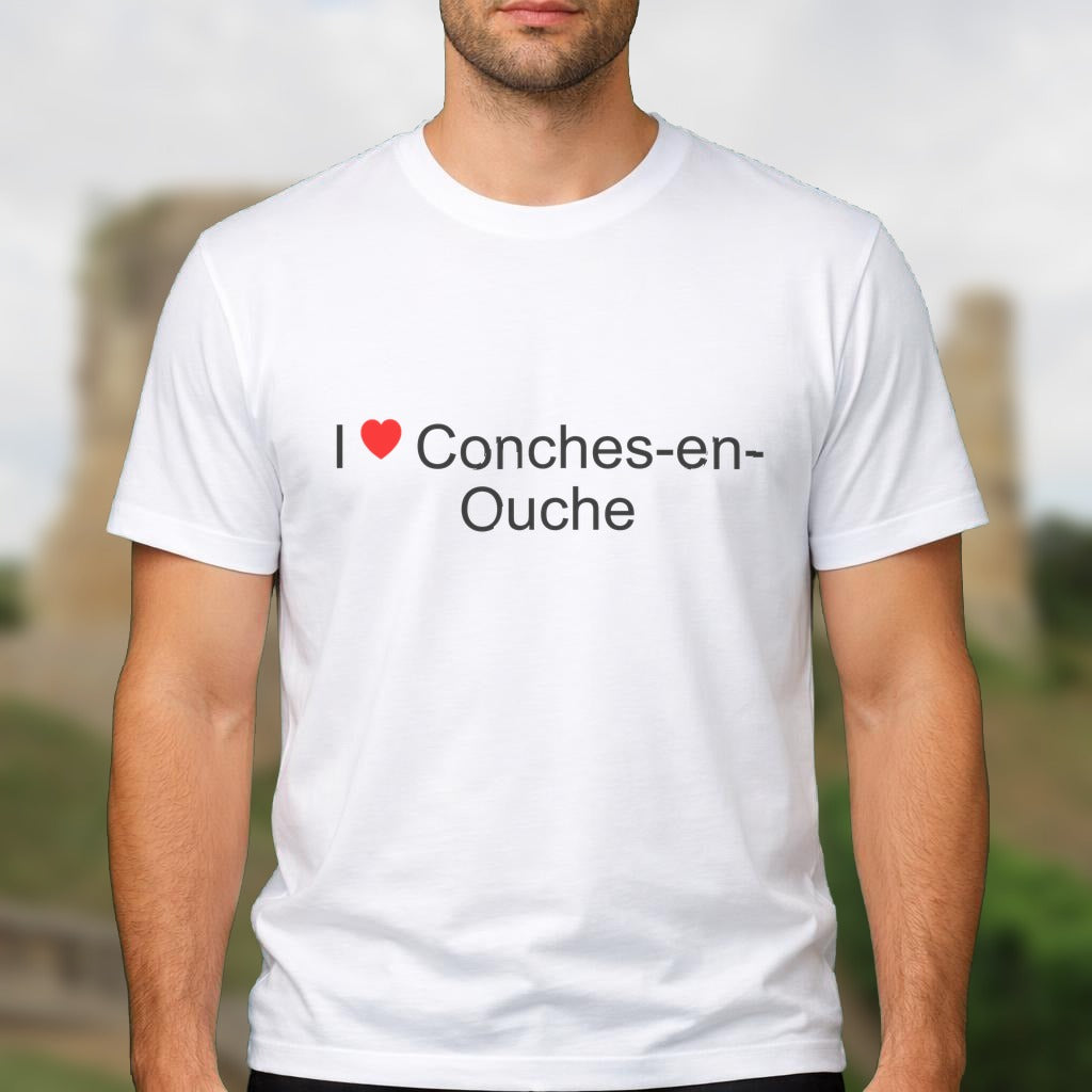 T-shirt I love conches-en-ouche