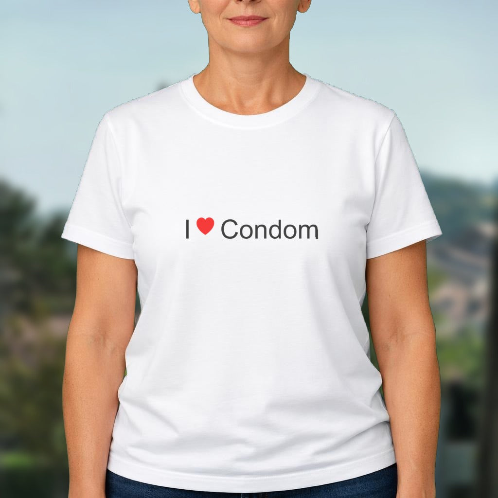 T-shirt I love condom