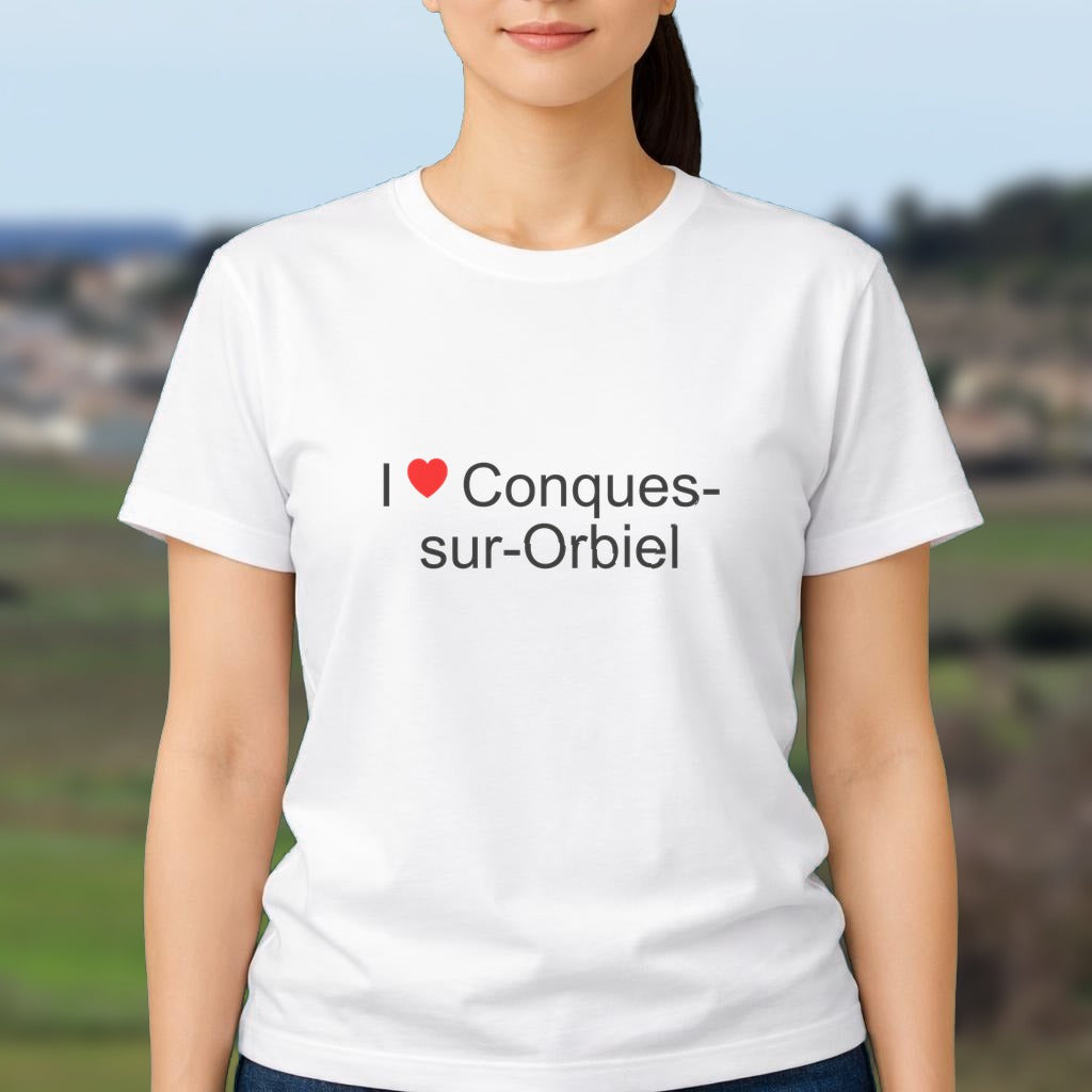 T-shirt I love conques-sur-orbiel