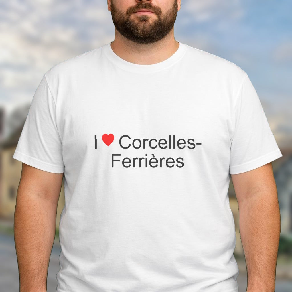 T-shirt I love corcelles-ferrières