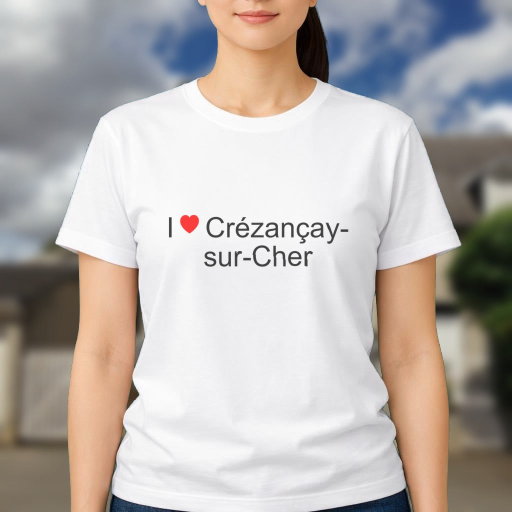 T-shirt I love crézançay-sur-cher